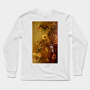 Bluebird and Sunflowers Long Sleeve T-Shirt